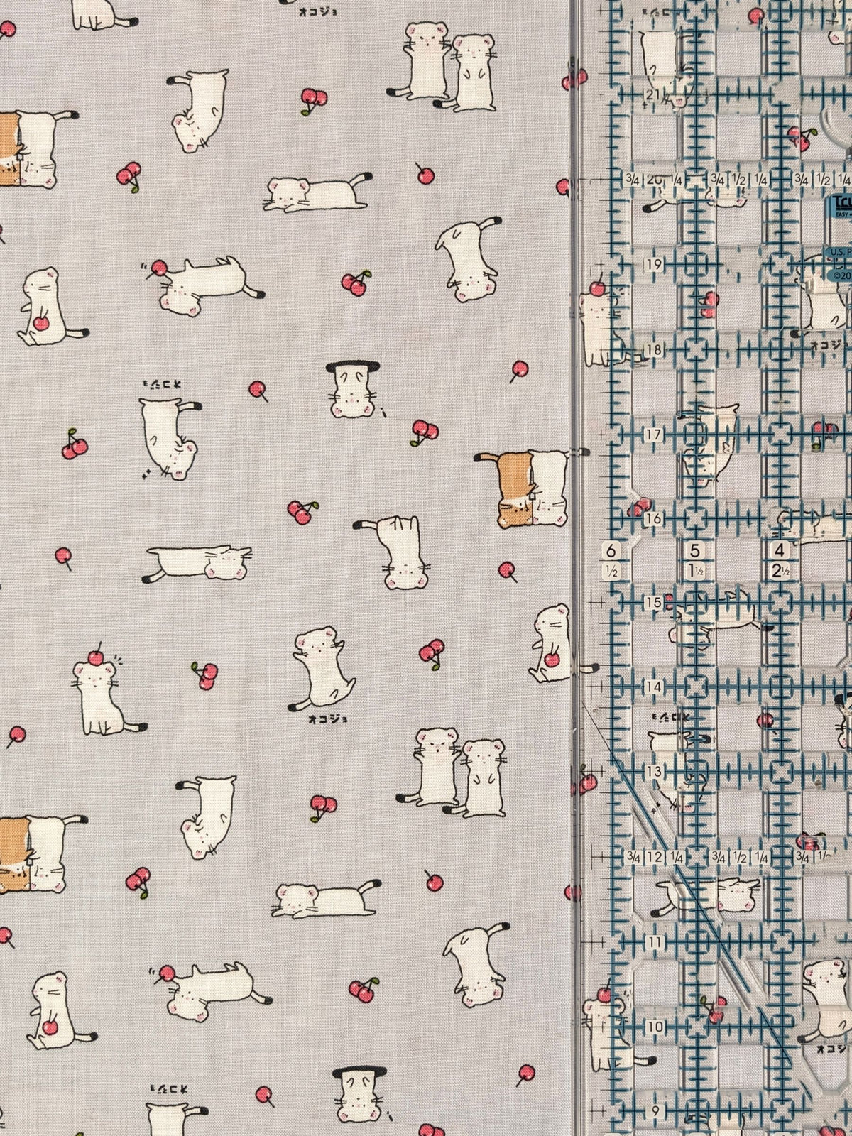 Cosmo - Cutie Stoat Cotton Sheeting Fabric - Gray