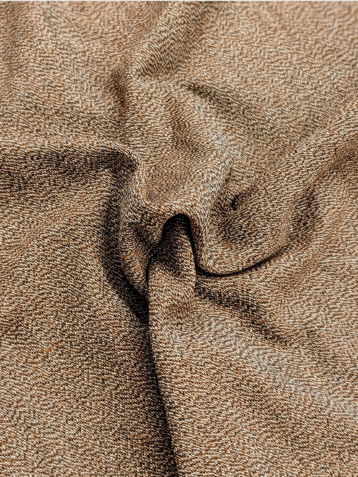Cosmo - Heathered Yarn Dyed Cotton Fabric - Medium Brown
