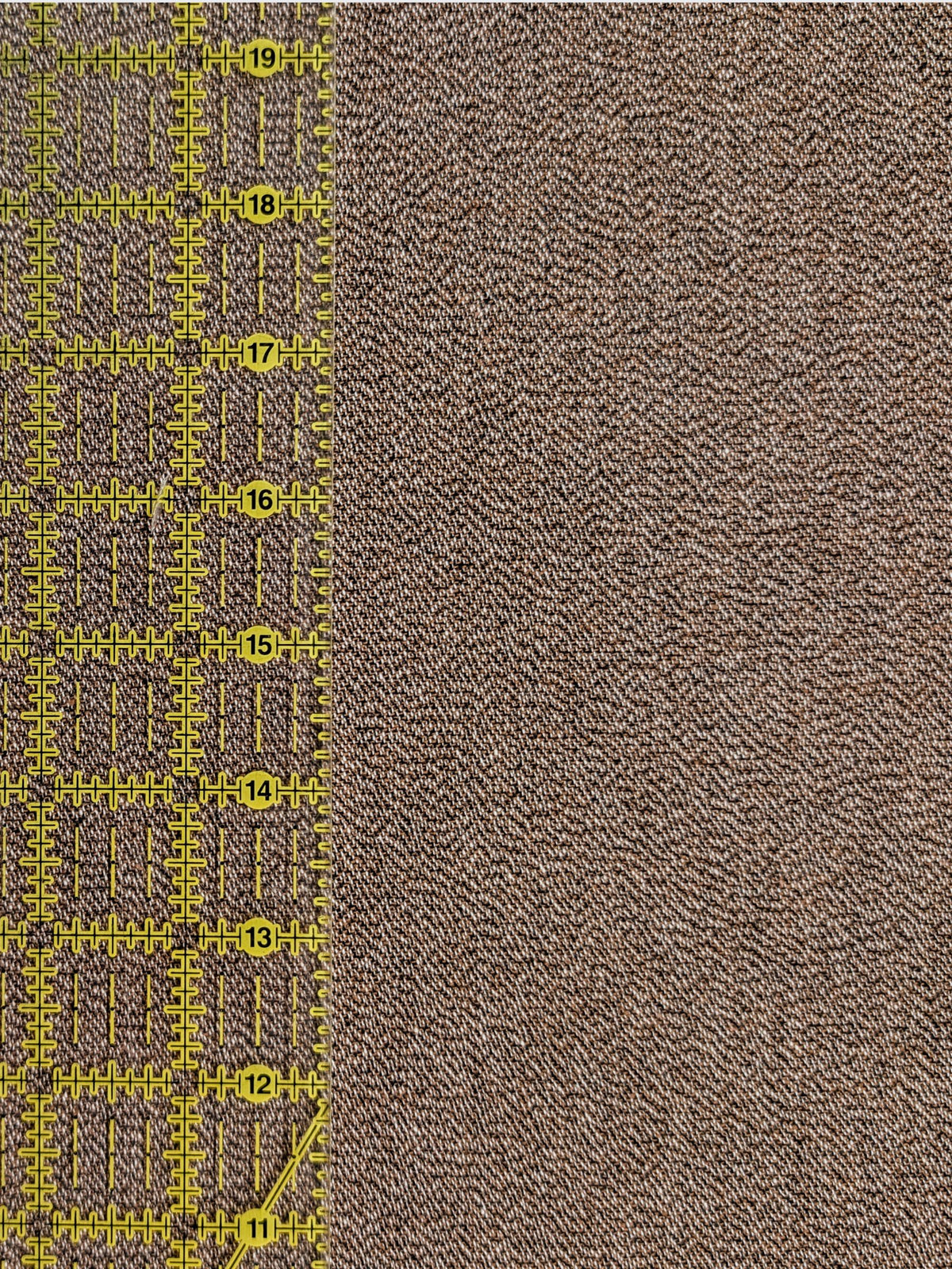Cosmo - Heathered Yarn Dyed Cotton Fabric - Medium Brown