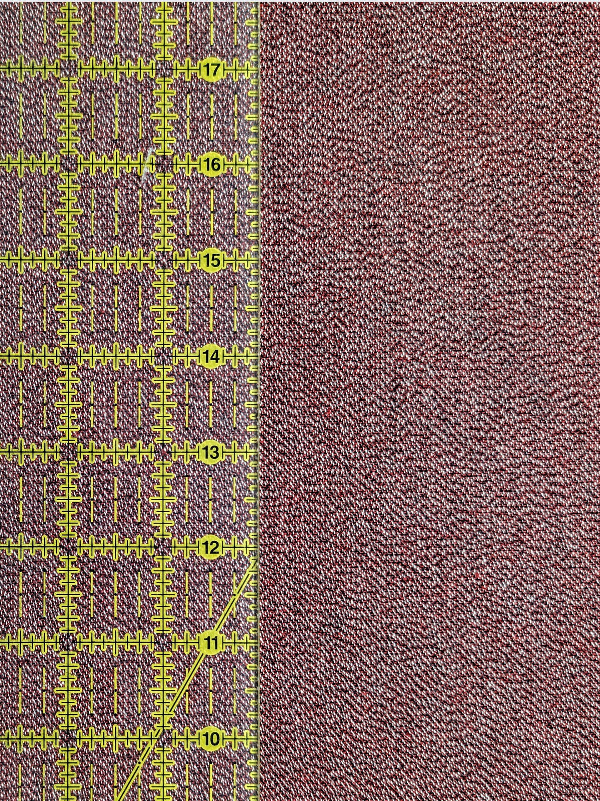 Cosmo - Heathered Yarn Dyed Cotton Fabric - Red