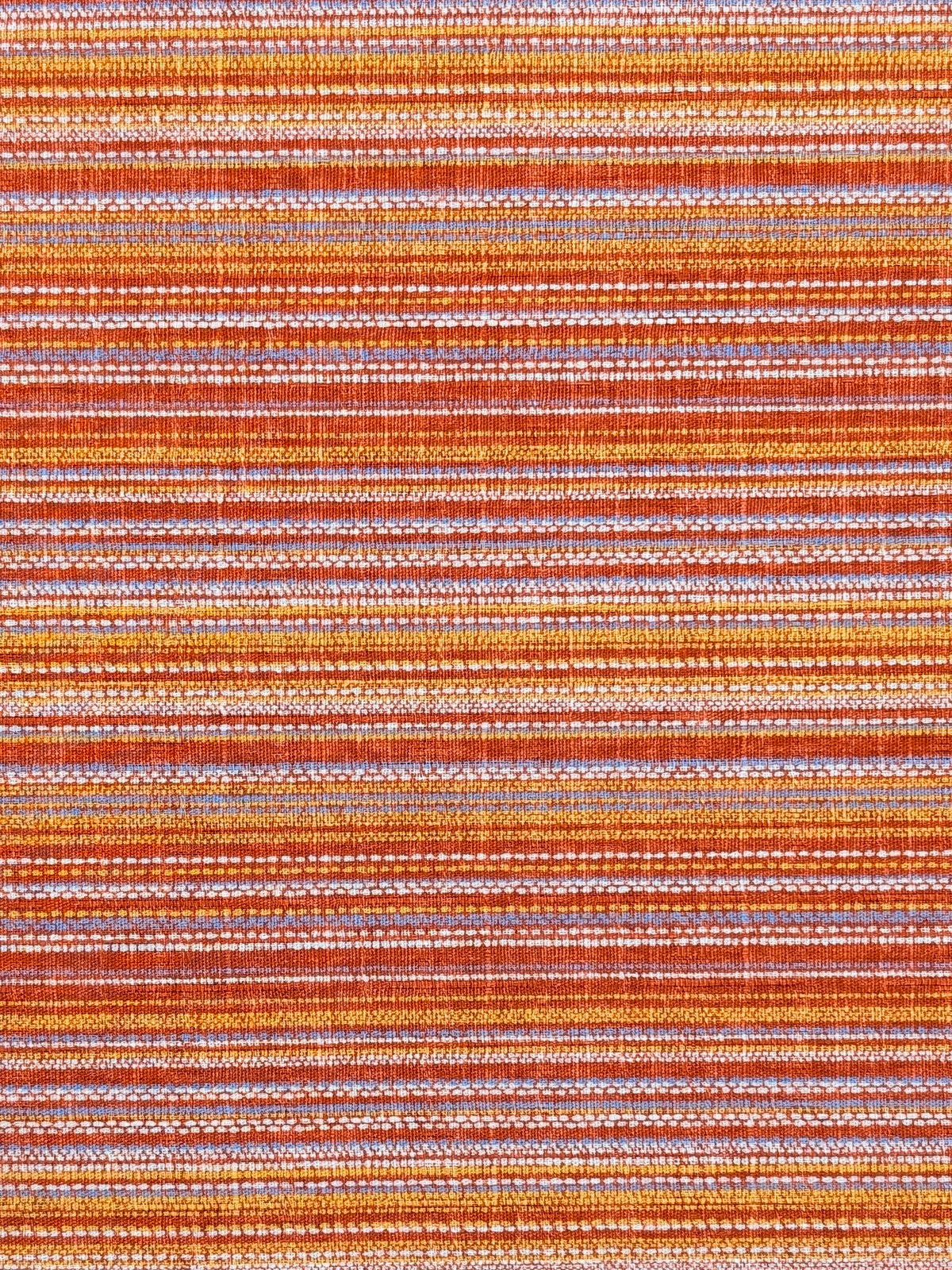 Morikiku - Textured Stripe Cotton Dobby Fabric - Red
