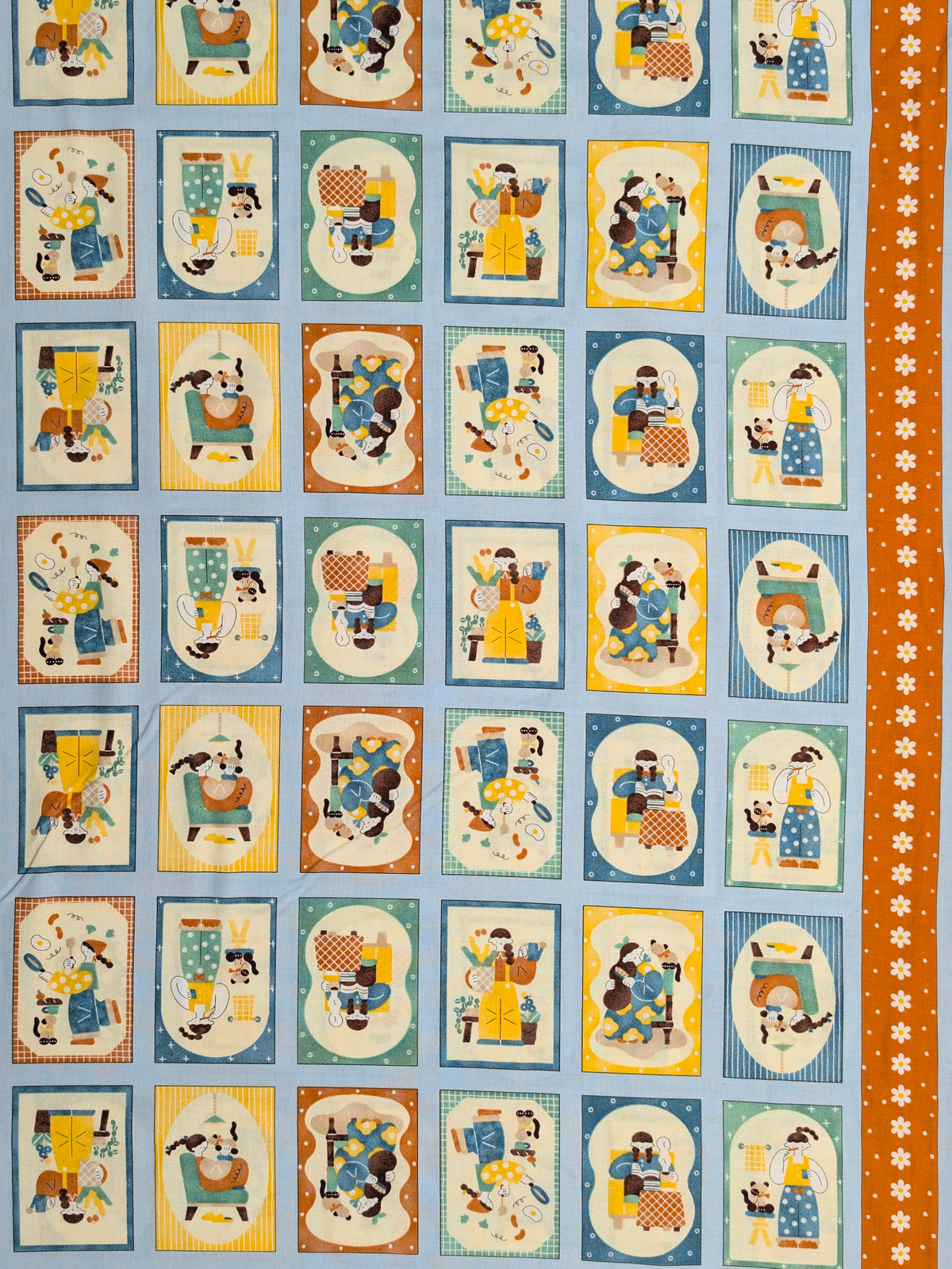 Cosmo - Scrapbook Ladies Cotton Sheeting Fabric - Blue