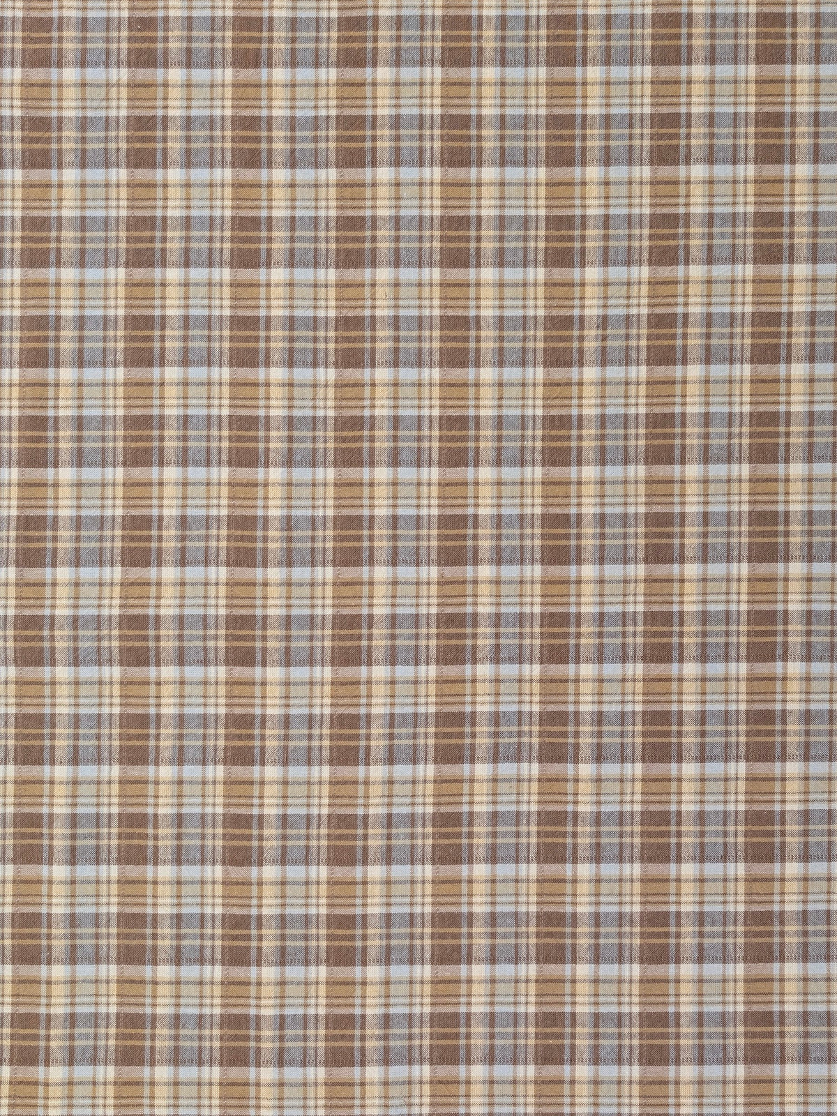 Textile Pantry - Madras Plaid Yarn Dyed Cotton Fabric - Brown & Yellow