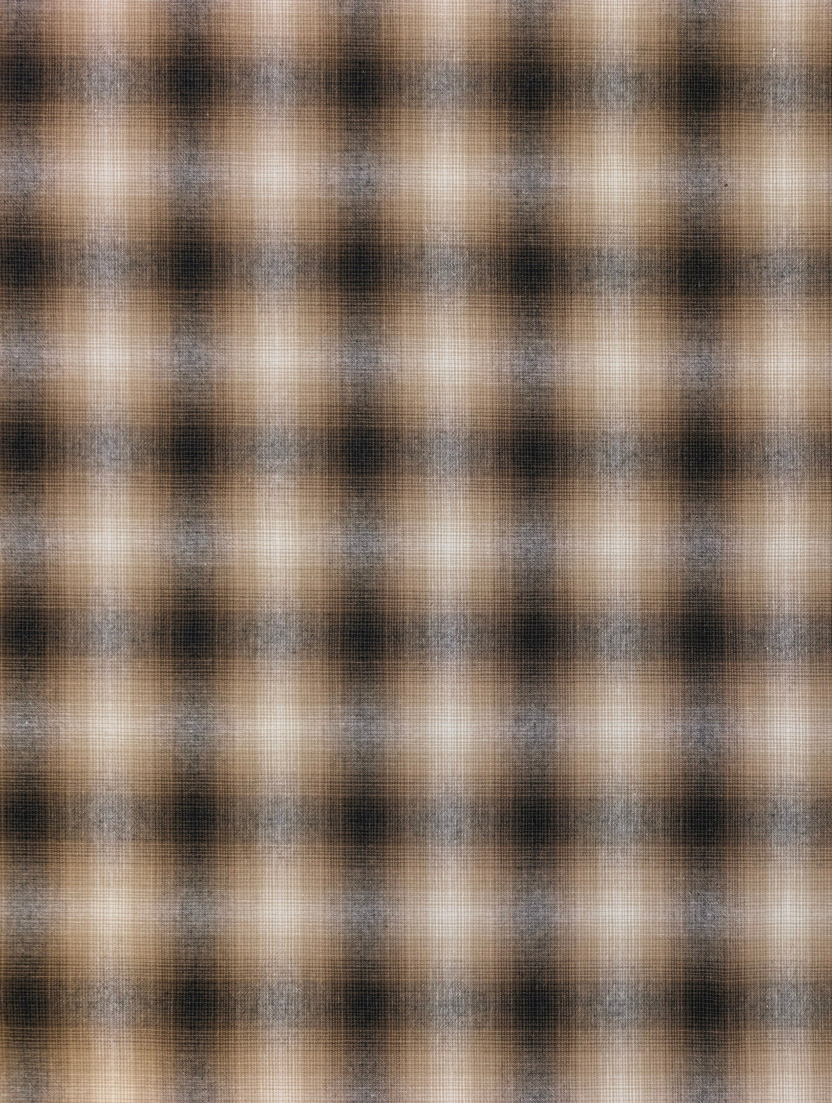 Handworks - Giant Windowpane Plaid Yarn Dyed Cotton Fabric - Burnt Orange