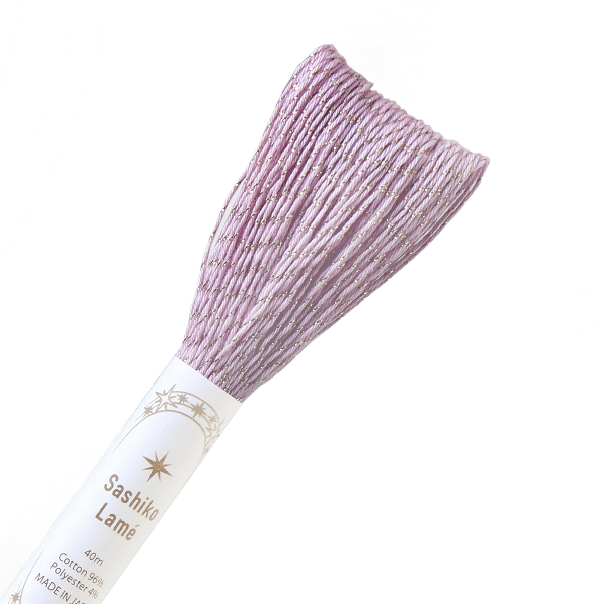 Olympus - Sashiko Lamé Metallic Thread 40m Skein - Purple & Gold