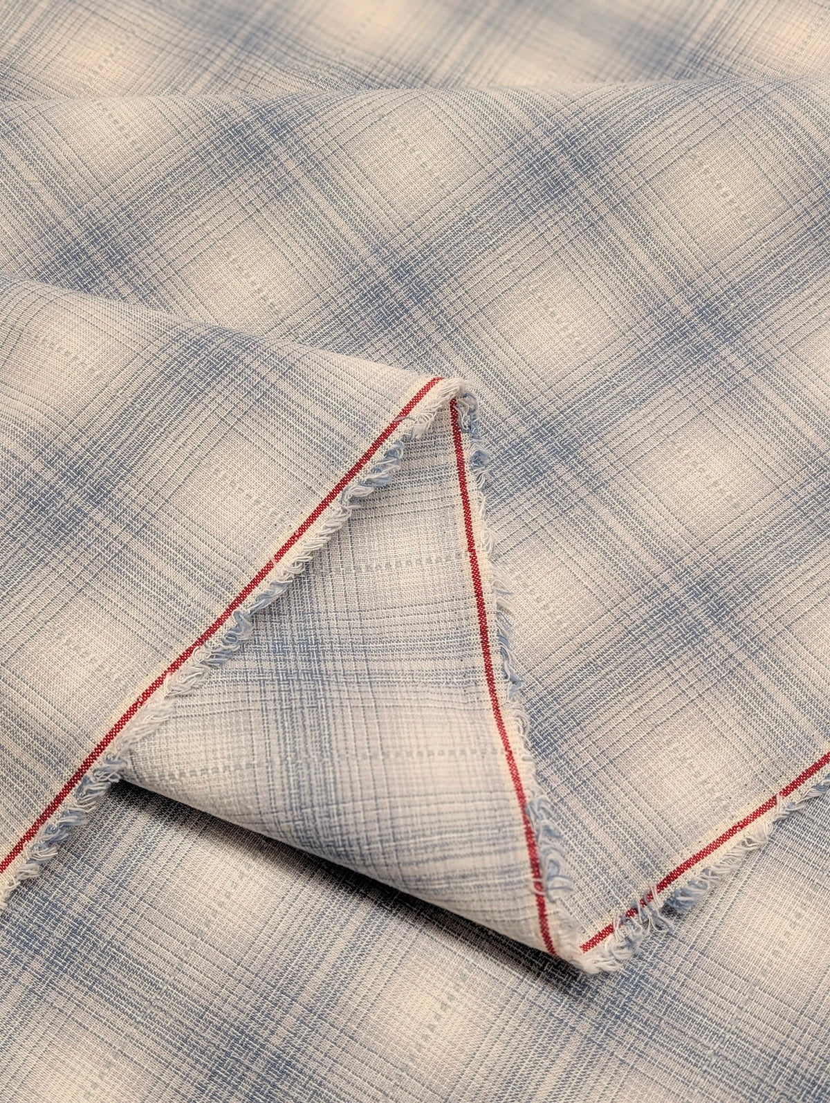 Handworks - Ombre Glen Plaid Yarn Dyed Cotton Fabric - Light Blue