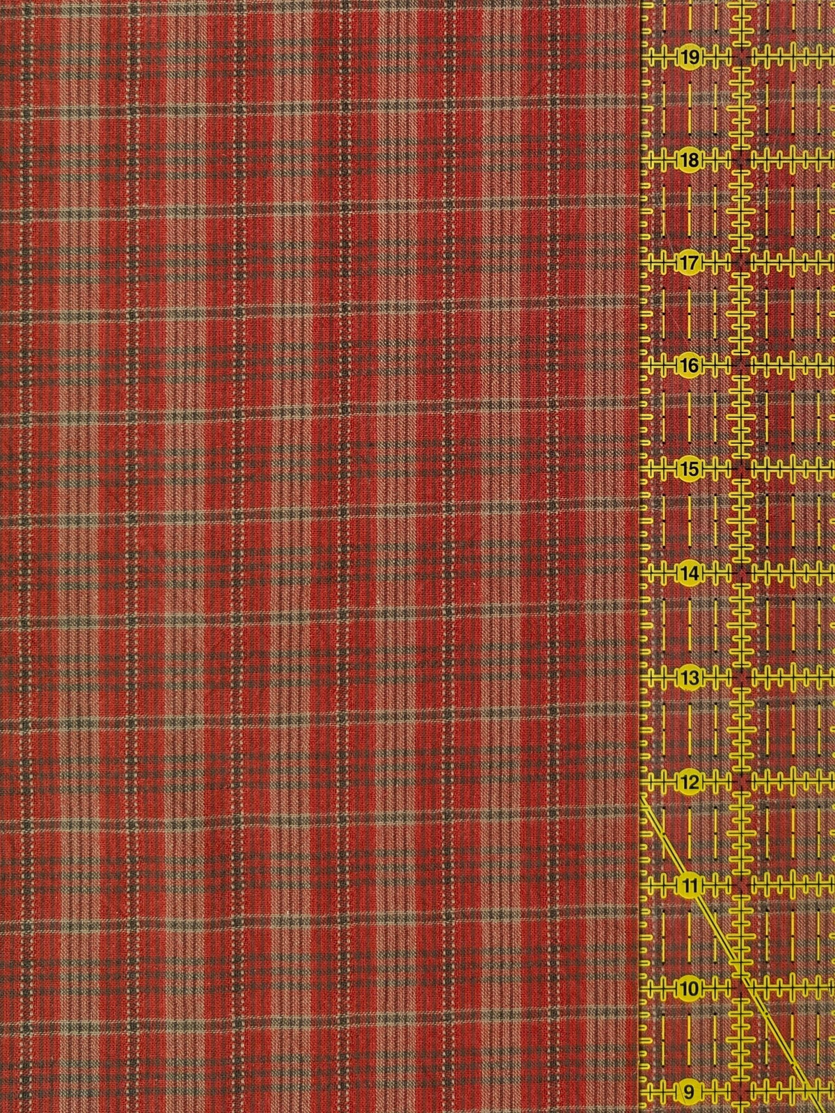 Textile Pantry - Check Plaid Yarn Dyed Cotton Fabric - Red