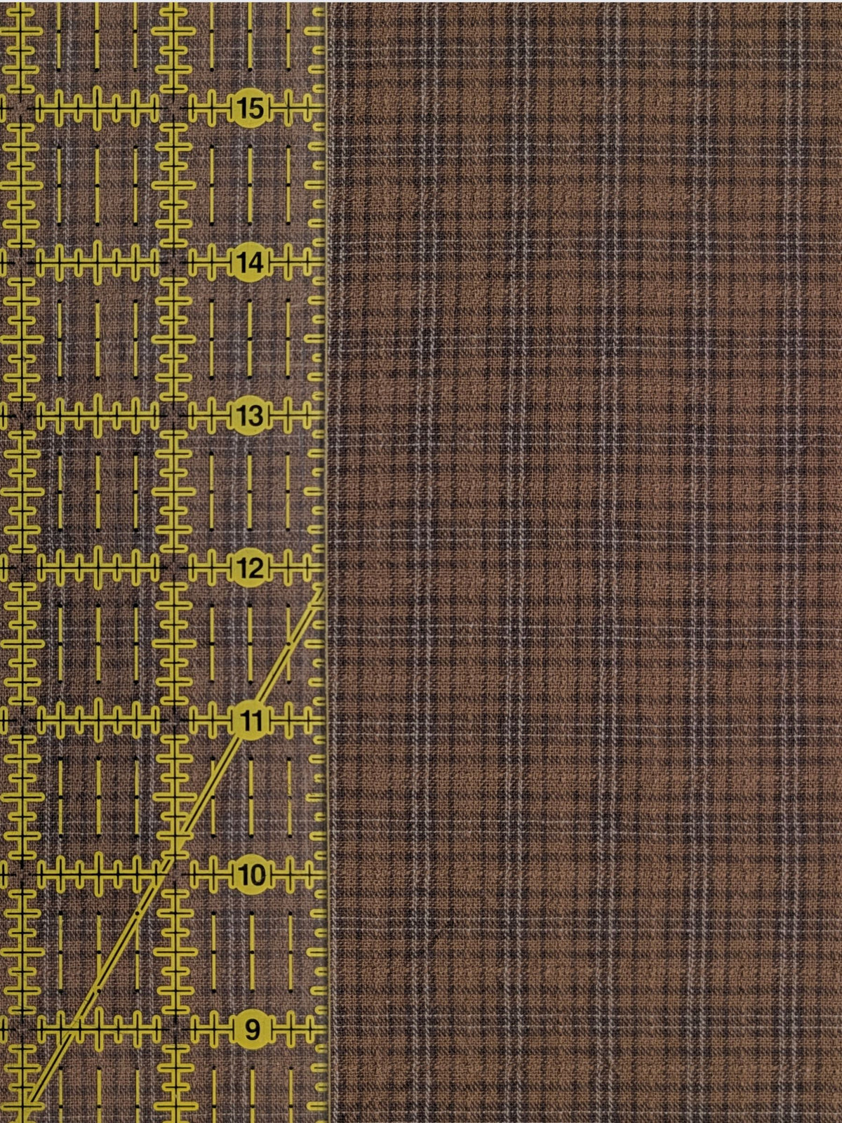 Textile Pantry - Check Plaid Yarn Dyed Cotton Fabric - Brown