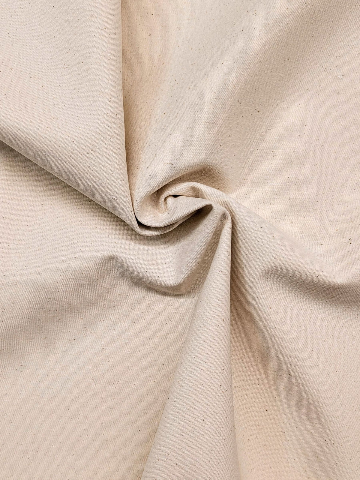 Kokka - Solid Recycled Cotton Canvas Fabric - Beige