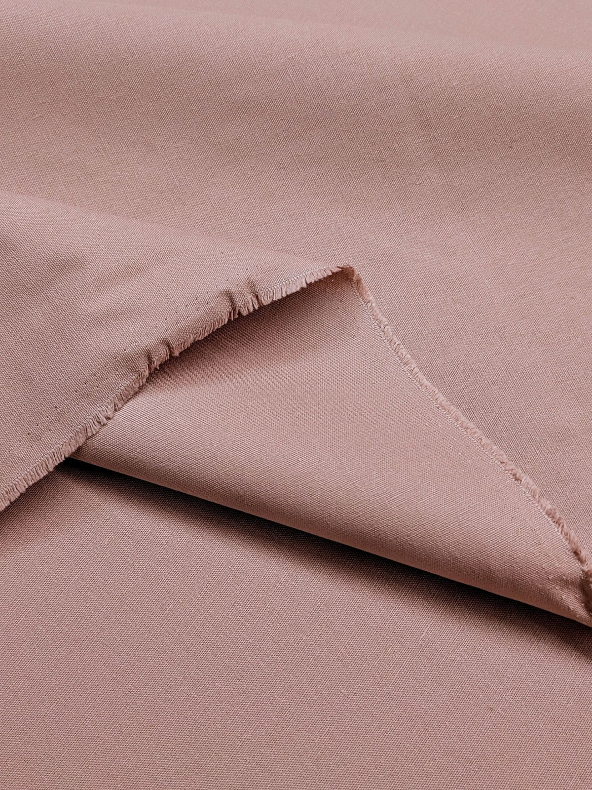 Kokka - Solid Recycled Cotton Canvas Fabric - Dusty Pink