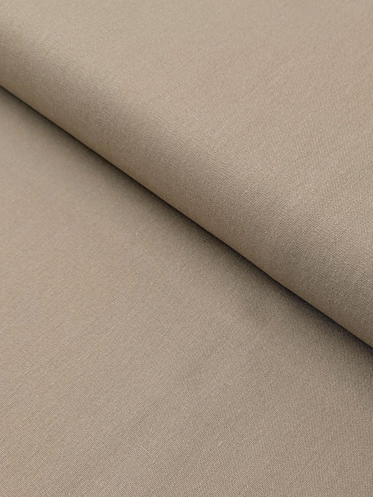 Kokka - Solid Recycled Cotton Canvas Fabric - Khaki Gray