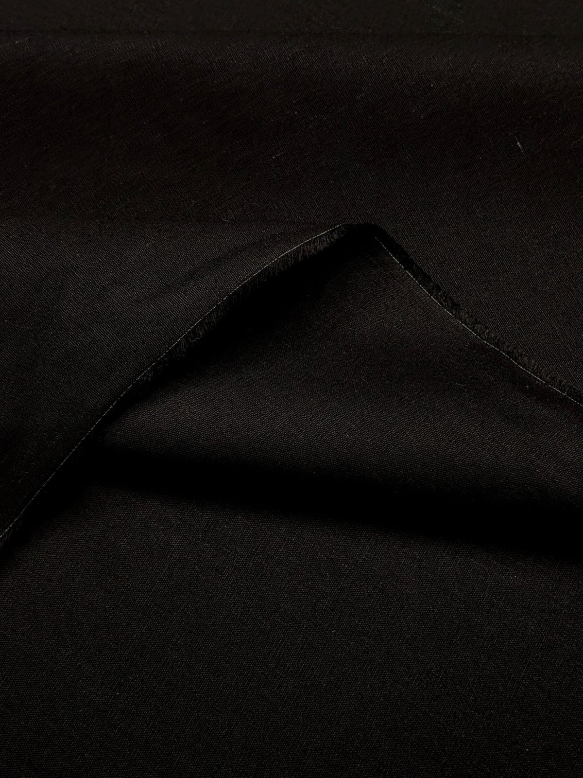 Kokka - Solid Recycled Cotton Canvas Fabric - Black