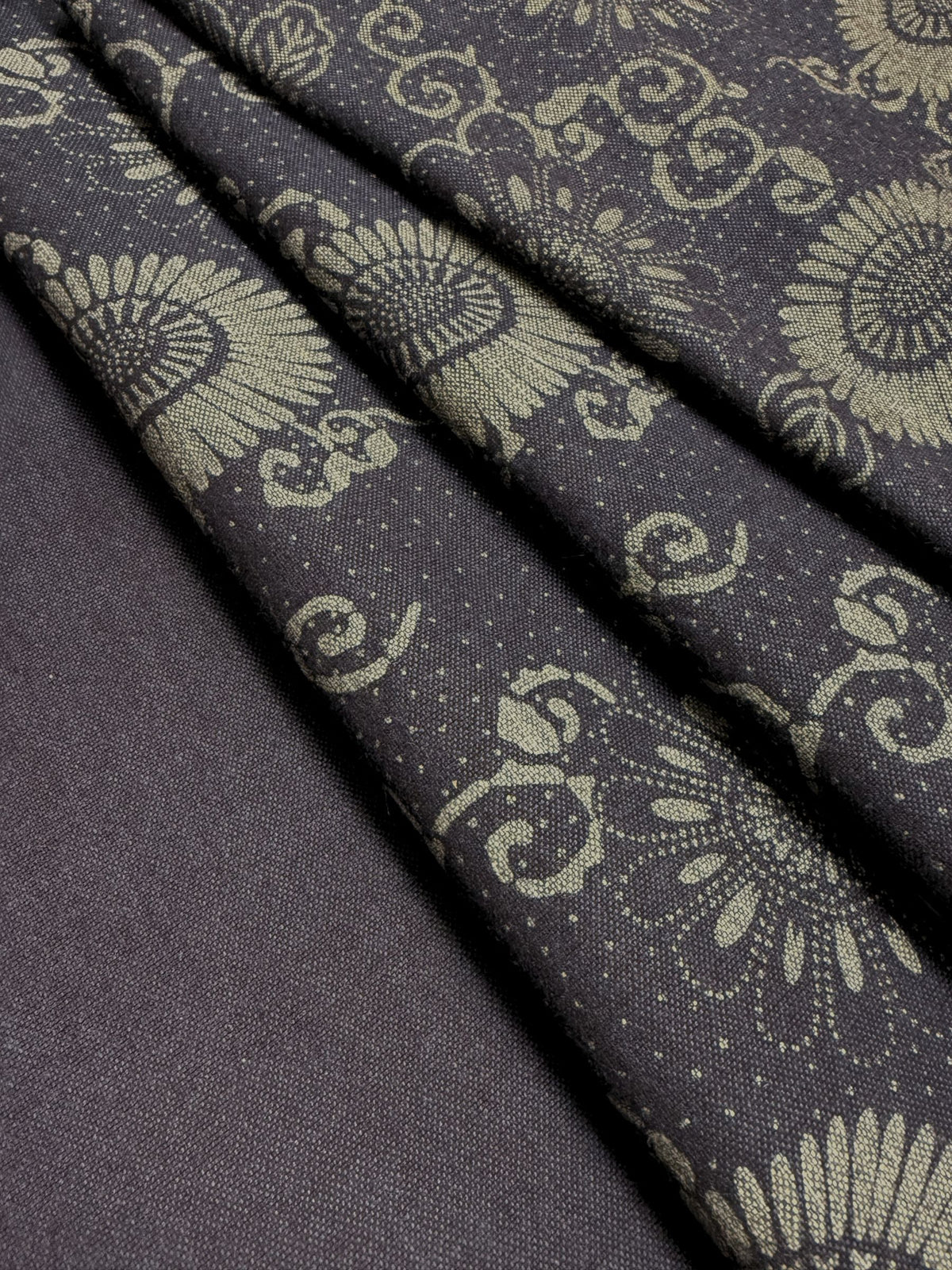 Orimono Imports - Vintage-Look Chrysanthemum Cotton Oxford Fabric Dyed with Aizome Botanical Indigo