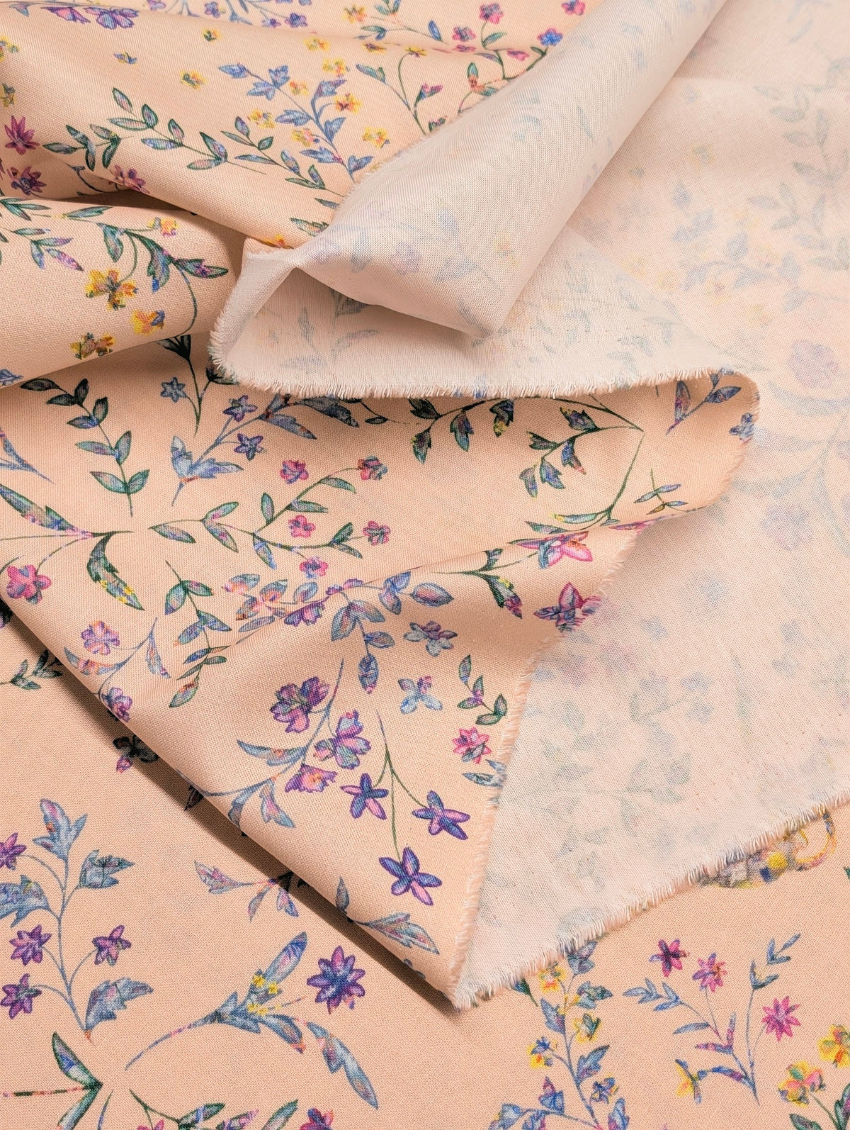 Kokka - mumea Dreamy Butterflies Cotton Sheeting Fabric - Pink