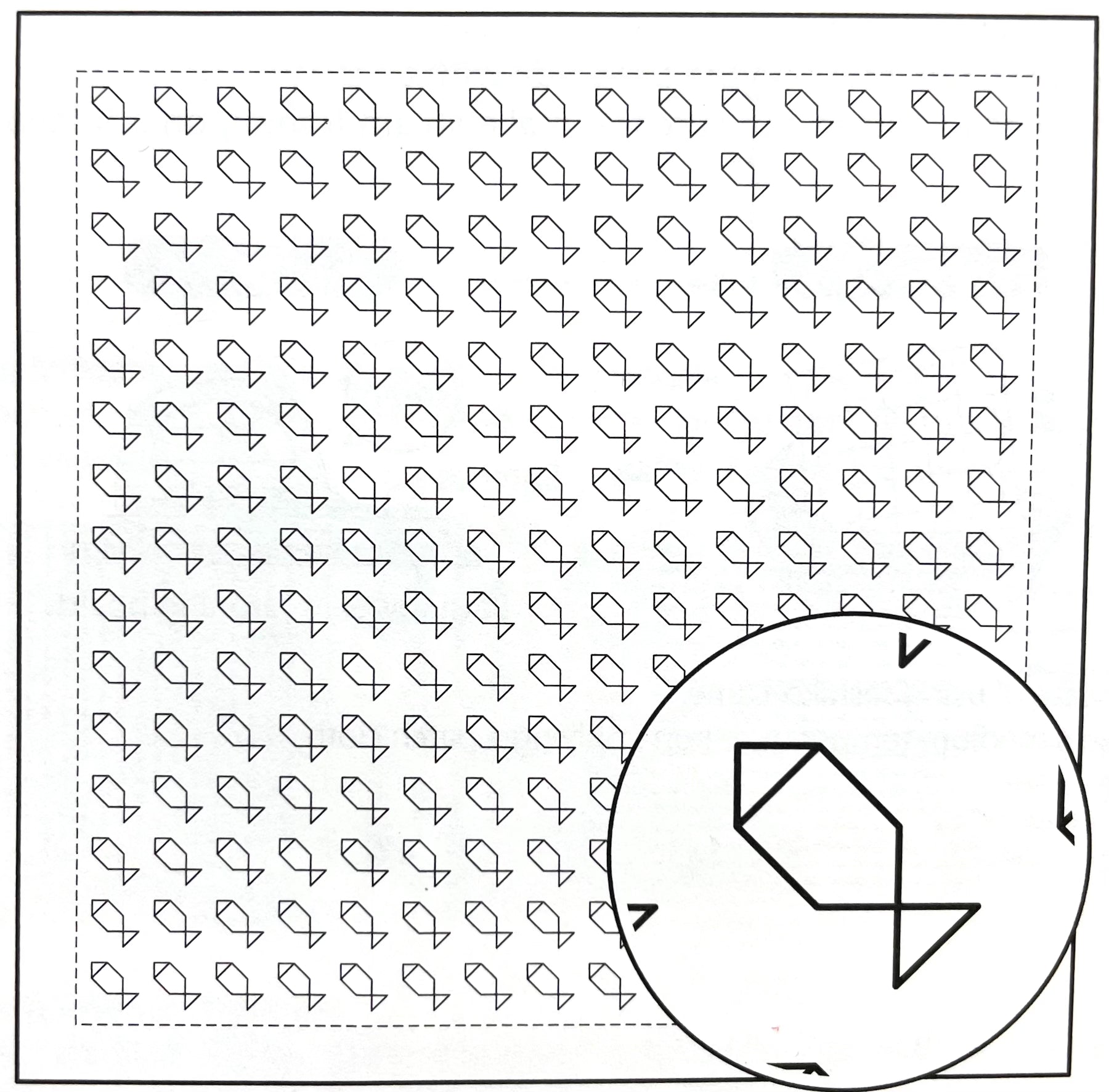 Olympus - Fish Cotton Hana-Fukin Sashiko Sampler Cloth - White