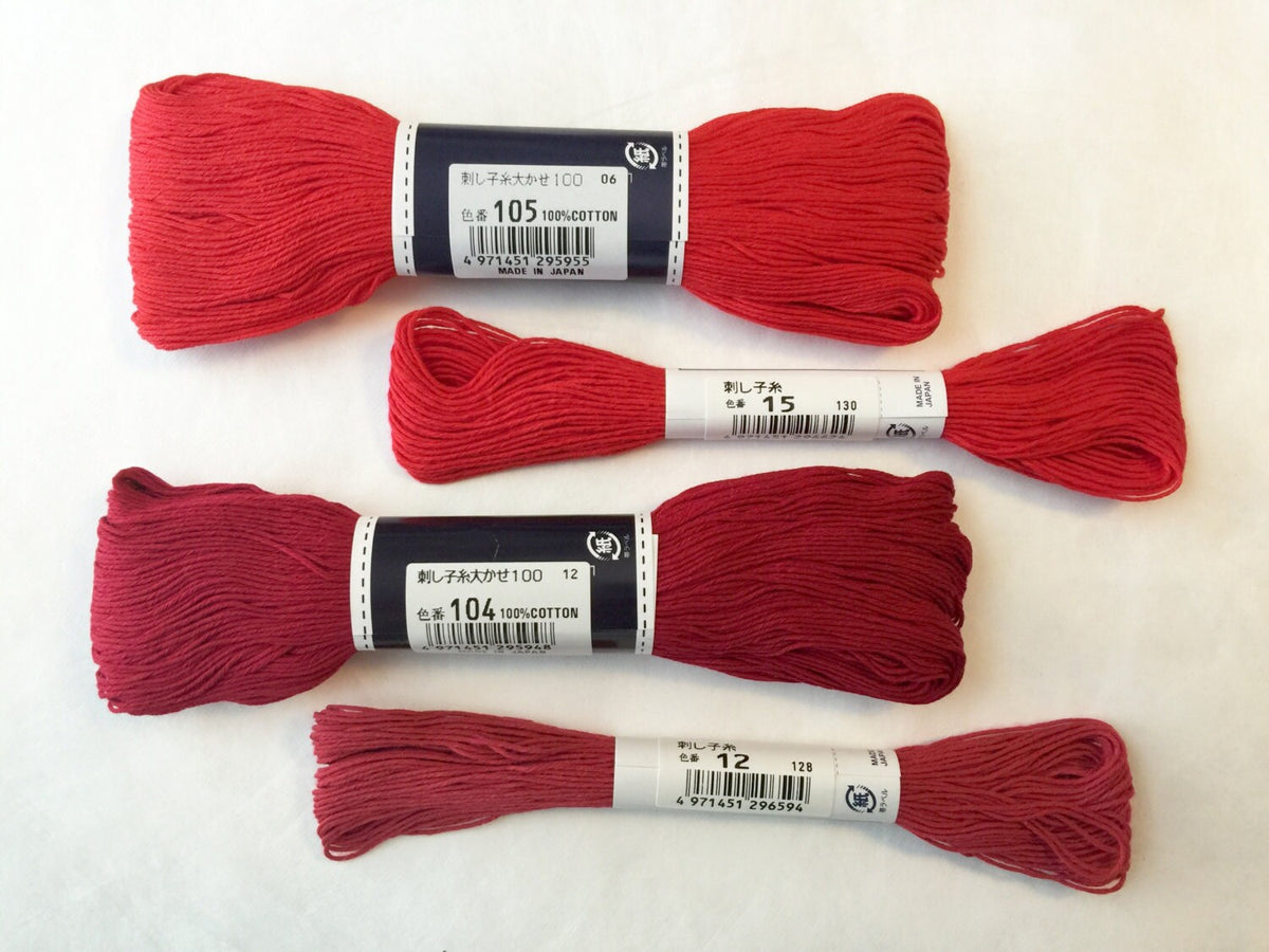 Olympus - Cotton Sashiko Thread 20m Skein - Color #12 Cranberry
