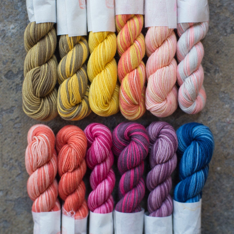 Maito - Natural Dyed Cotton Sashiko and Kogin Thread 70m Skein - Variegated Yellow Olive/Gray