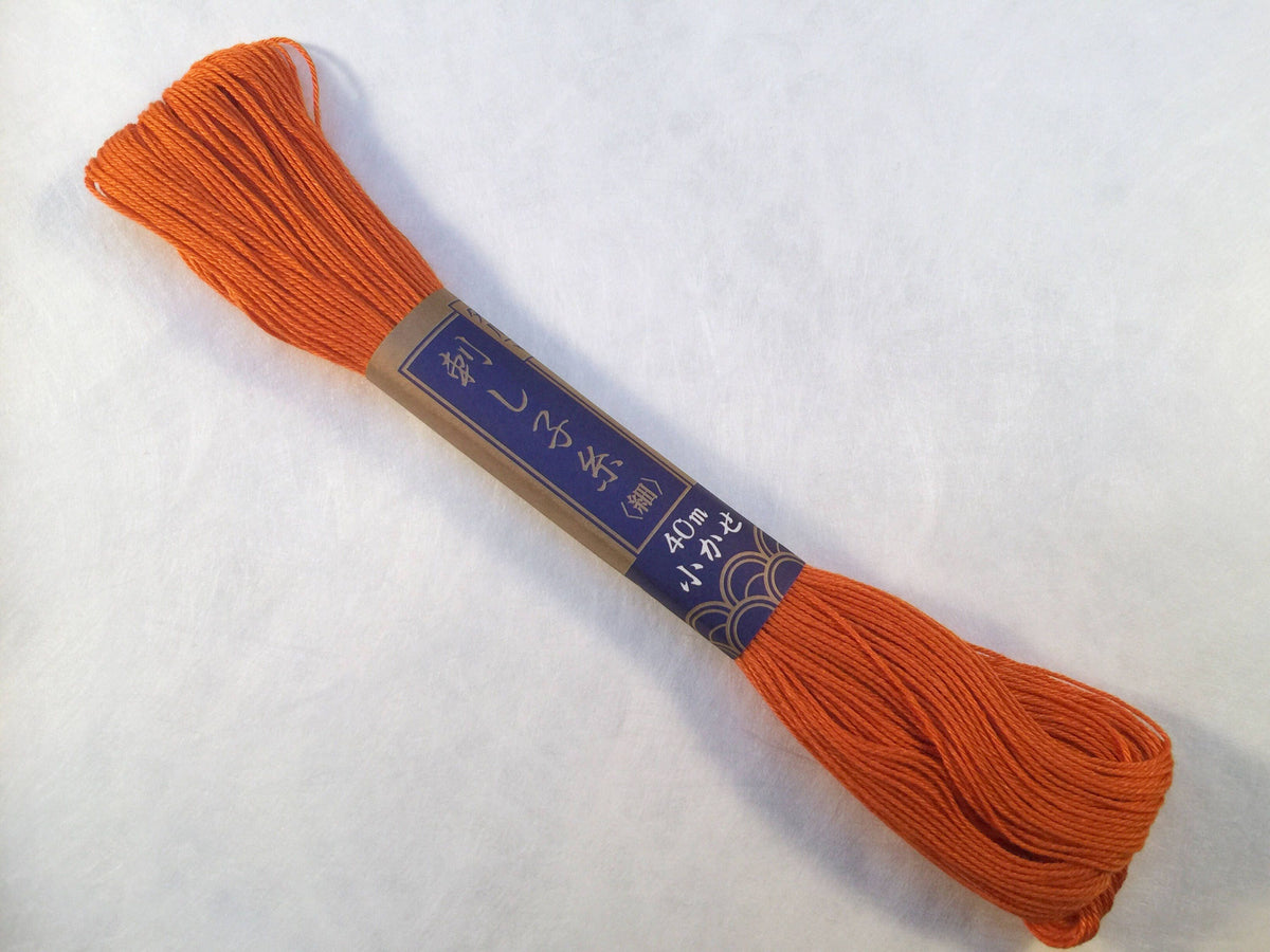 Yokota - Cotton Sashiko Thread 40m Skein - #21 Pumpkin Orange