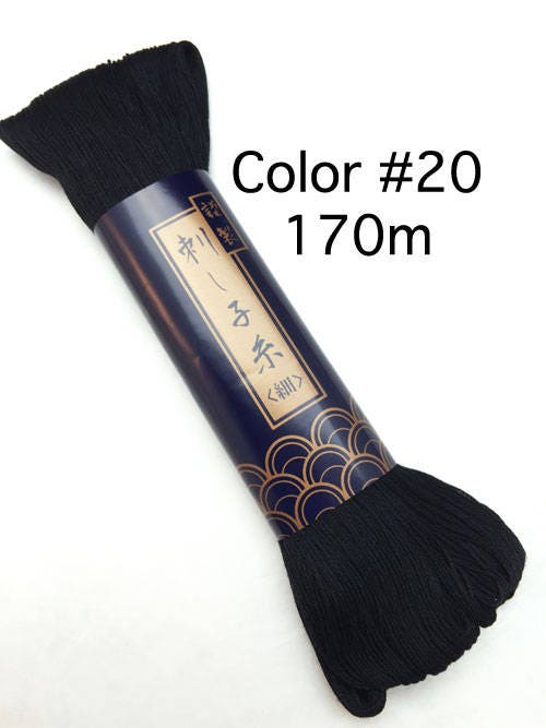 Yokota - Cotton Sashiko Thread 170m Skein - #20 Black