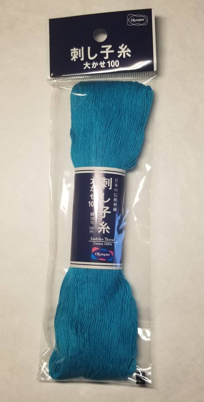 Olympus - Cotton Sashiko Thread 100m Skein - Color #112 Turquoise