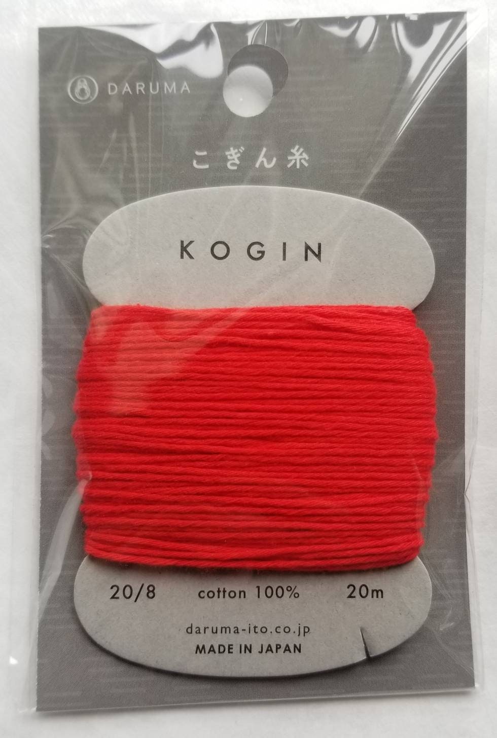 Daruma - Cotton Kogin Thread 20m Card 20/8 - #4 Red
