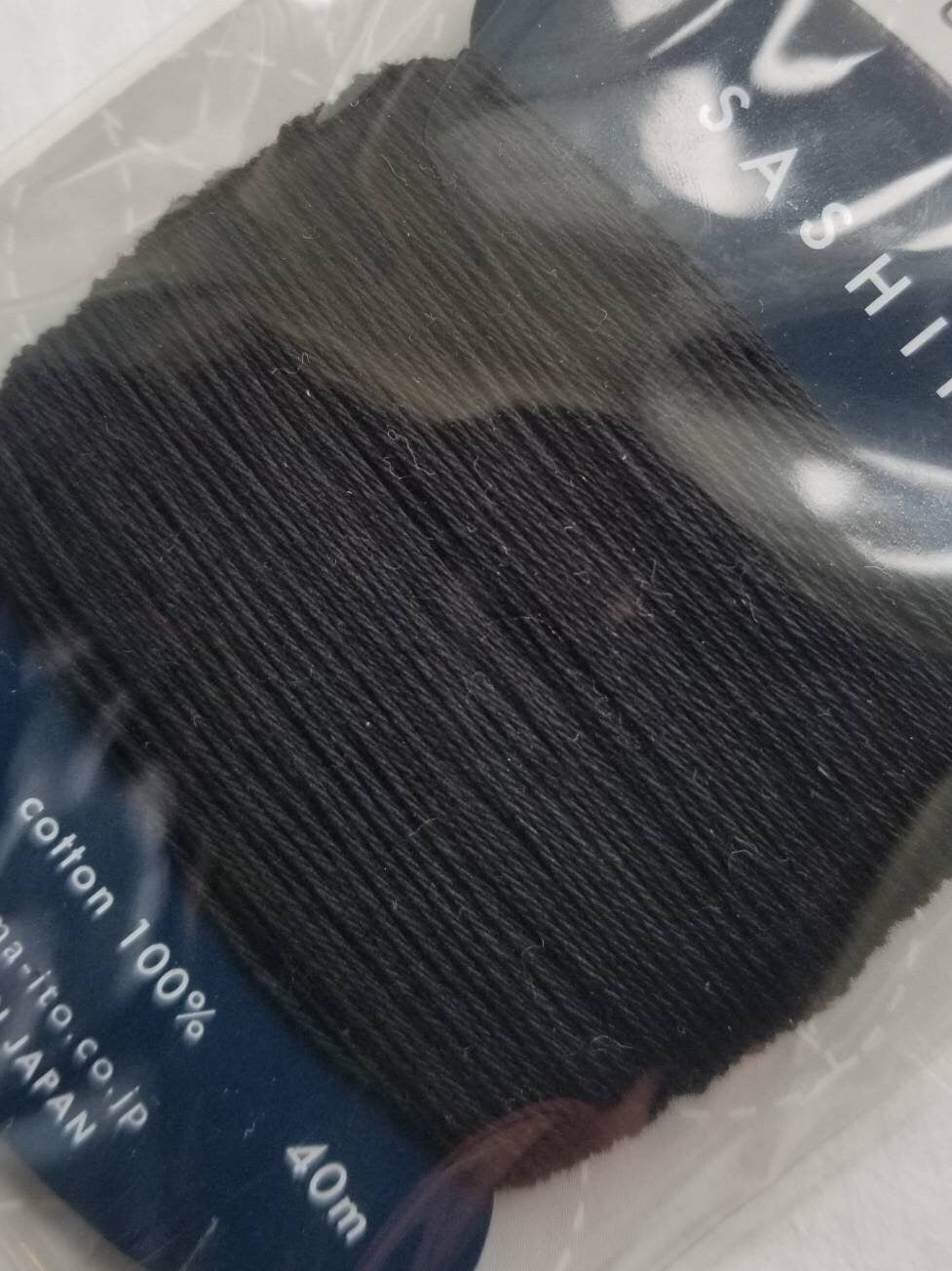 Daruma - Cotton Sashiko Thread 40m Card 20/4 - #219 Jet Black
