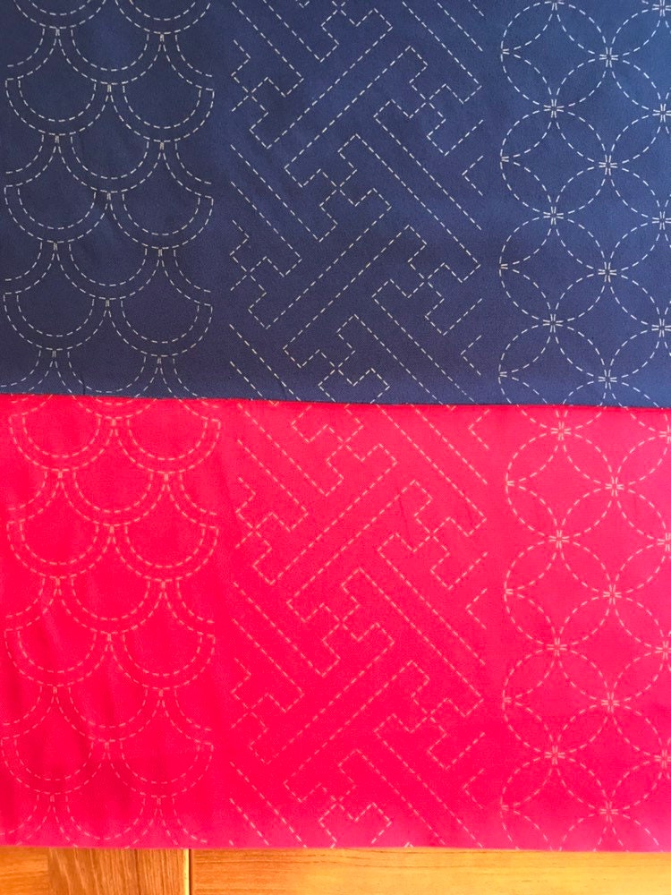 Orimono Imports - Crests Sashiko Washout Fabric Panel