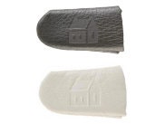 Little House - Leather Fingertip Thimble - Black/White