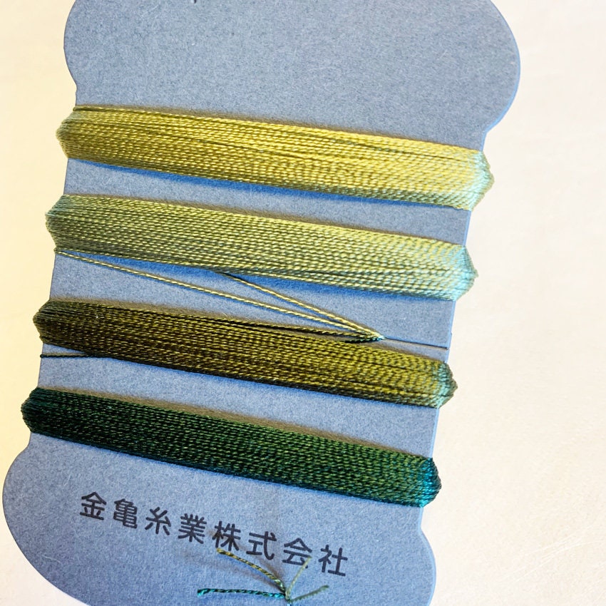 Kinkame - Silk Thread 4 Color Assortment - #8 Sage (Green)