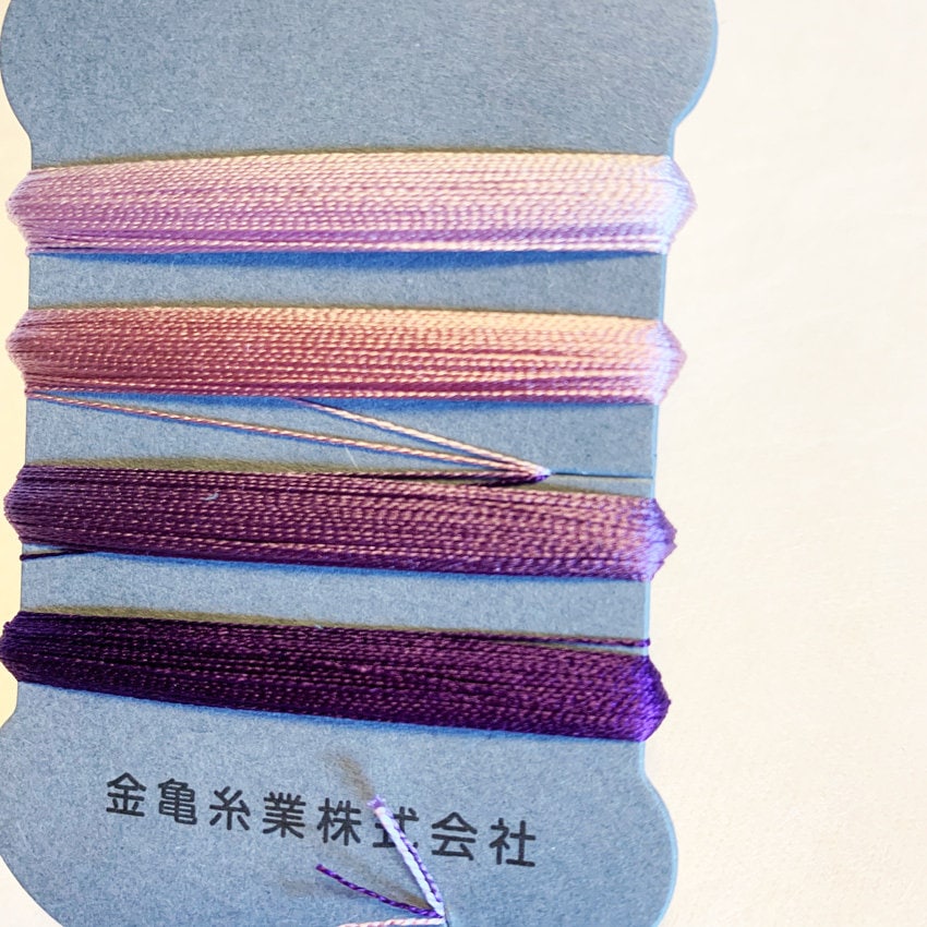 Kinkame - Silk Thread 4 Color Assortment - #9 Lavender (Purples)