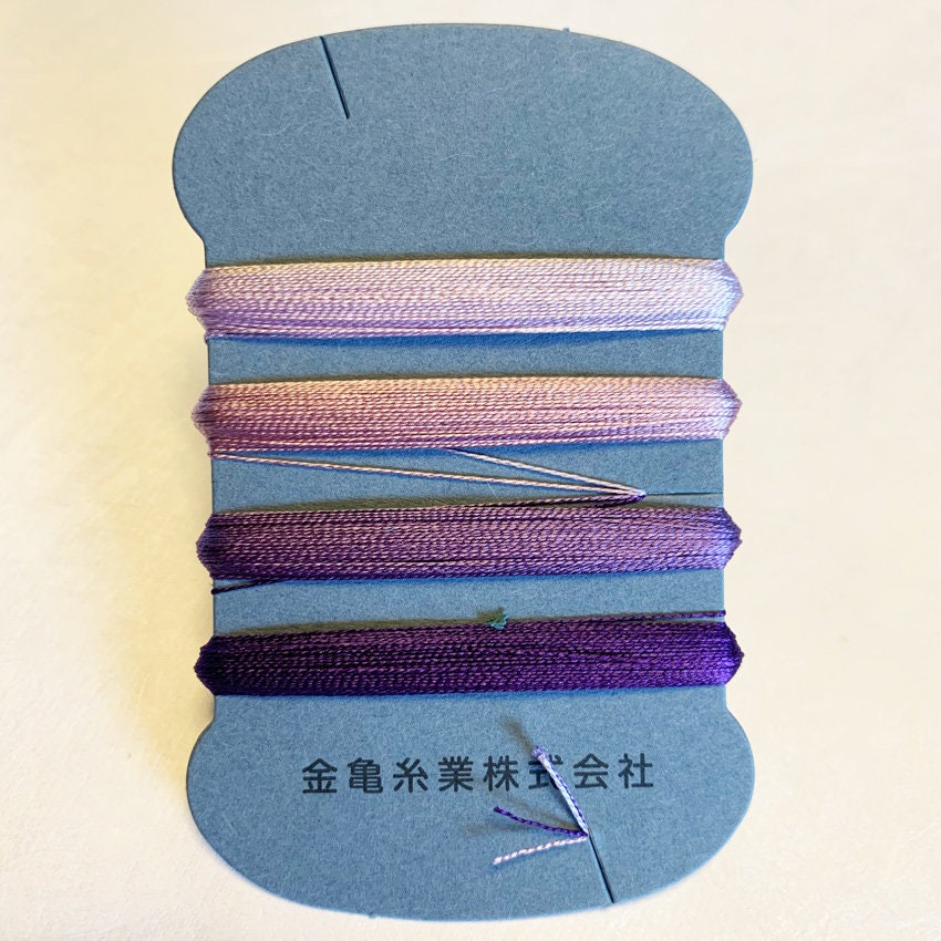 Kinkame - Silk Thread 4 Color Assortment - #9 Lavender (Purples)