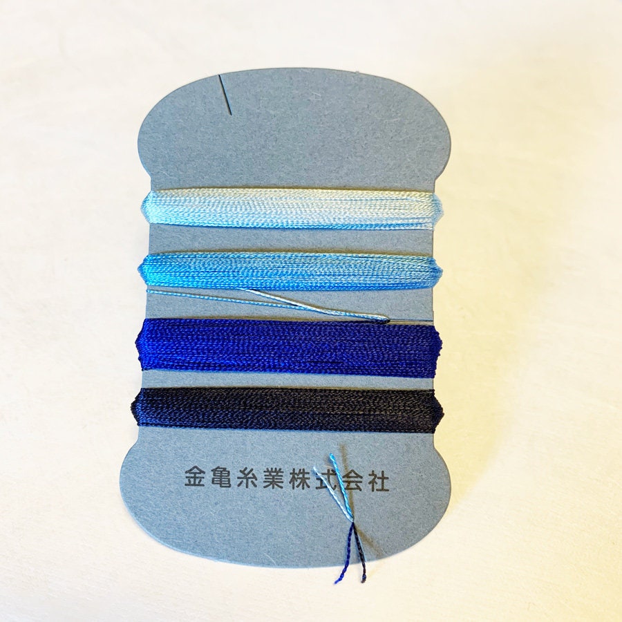 Kinkame - Silk Thread 4 Color Assortment - #5 Indigo Blue (Navy Blue, Indigo)