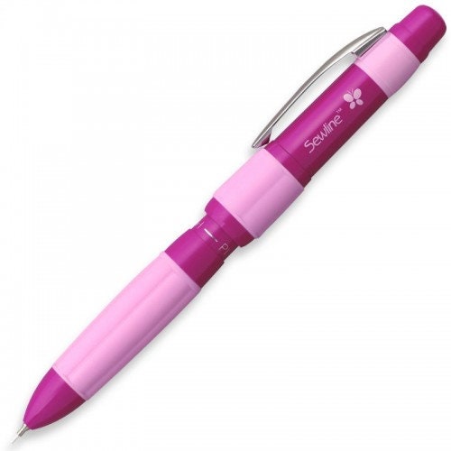Sewline - Trio 0.9mm Washable Fine Point Mechanical Pencil for Fabrics - Black, White, and Pink