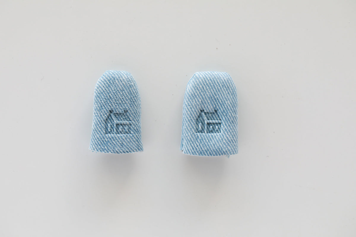 Little House - Leather Fingertip Thimble M/L - "Denim"