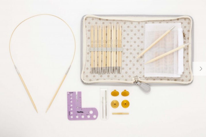 Tulip - CarryC Long Interchangeable Knitting Needle Set with Case - Bamboo