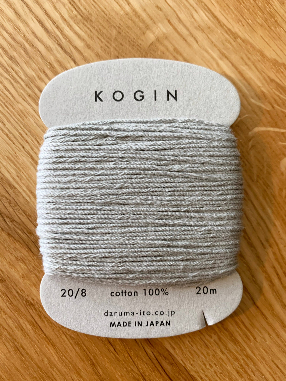 Daruma - Cotton Kogin Thread 20m Card 20/8 - #10 Gray