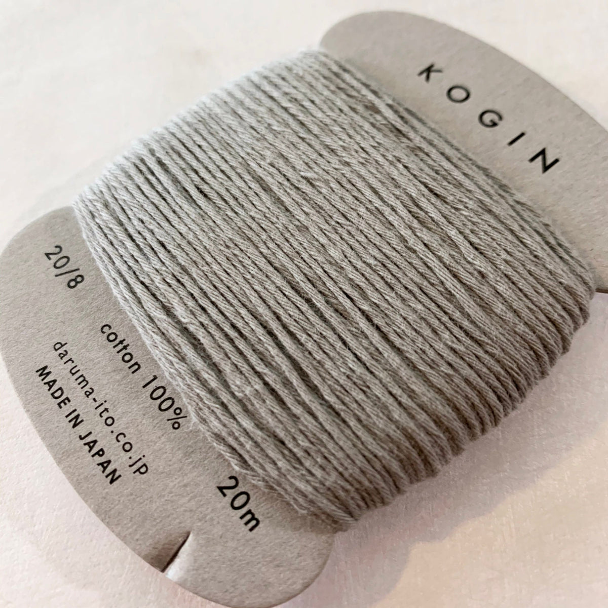 Daruma - Cotton Kogin Thread 20m Card 20/8 - #10 Gray