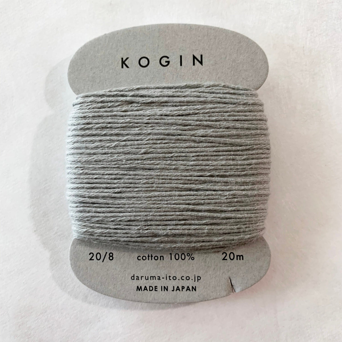 Daruma - Cotton Kogin Thread 20m Card 20/8 - #10 Gray