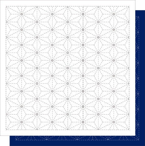 Daruma - Asanoha Stars Cotton Sashiko Fukin Sampler Cloth - Blue or White