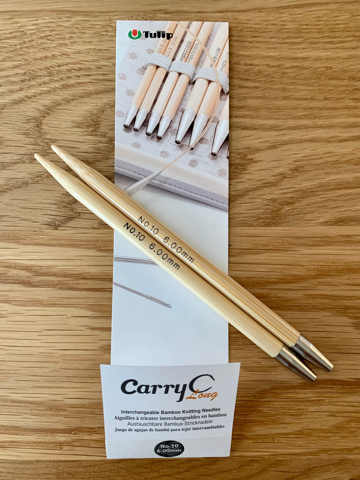 Tulip - CarryC Long Interchangeable Bamboo Knitting Needles - Various Sizes