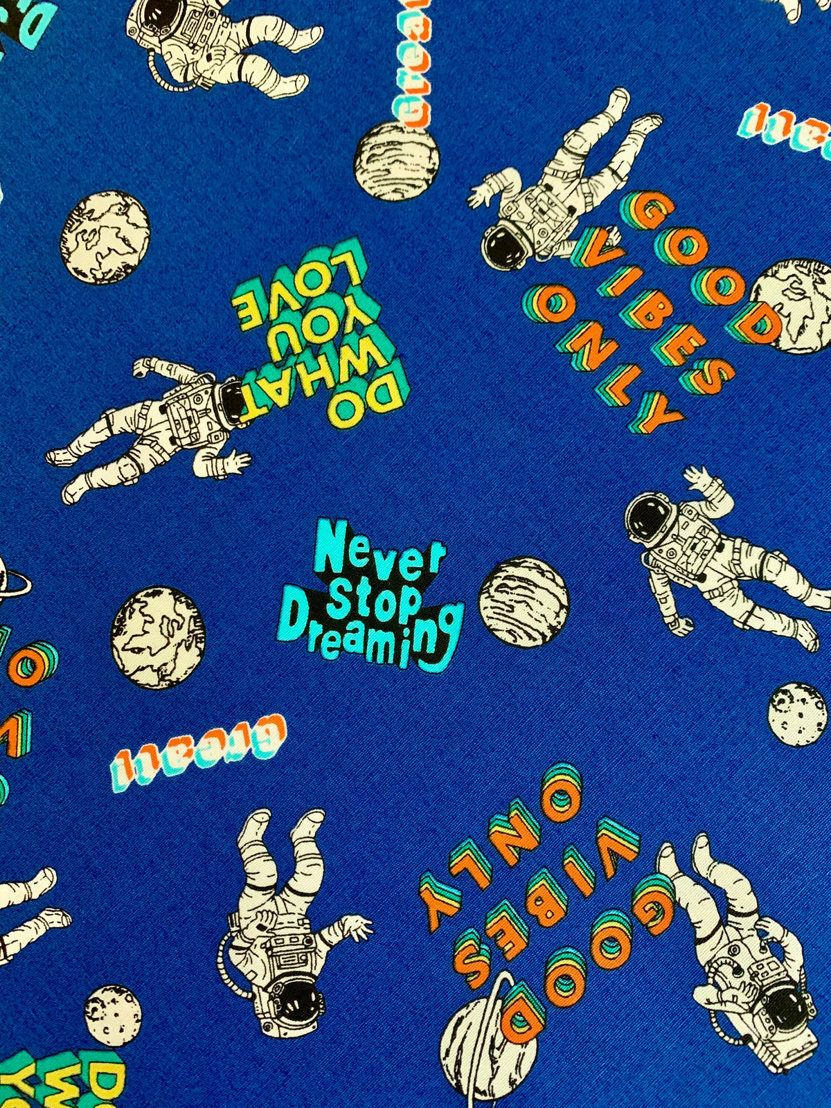 Sevenberry - SALE Good Vibes Only Cotton Fabric - Blue