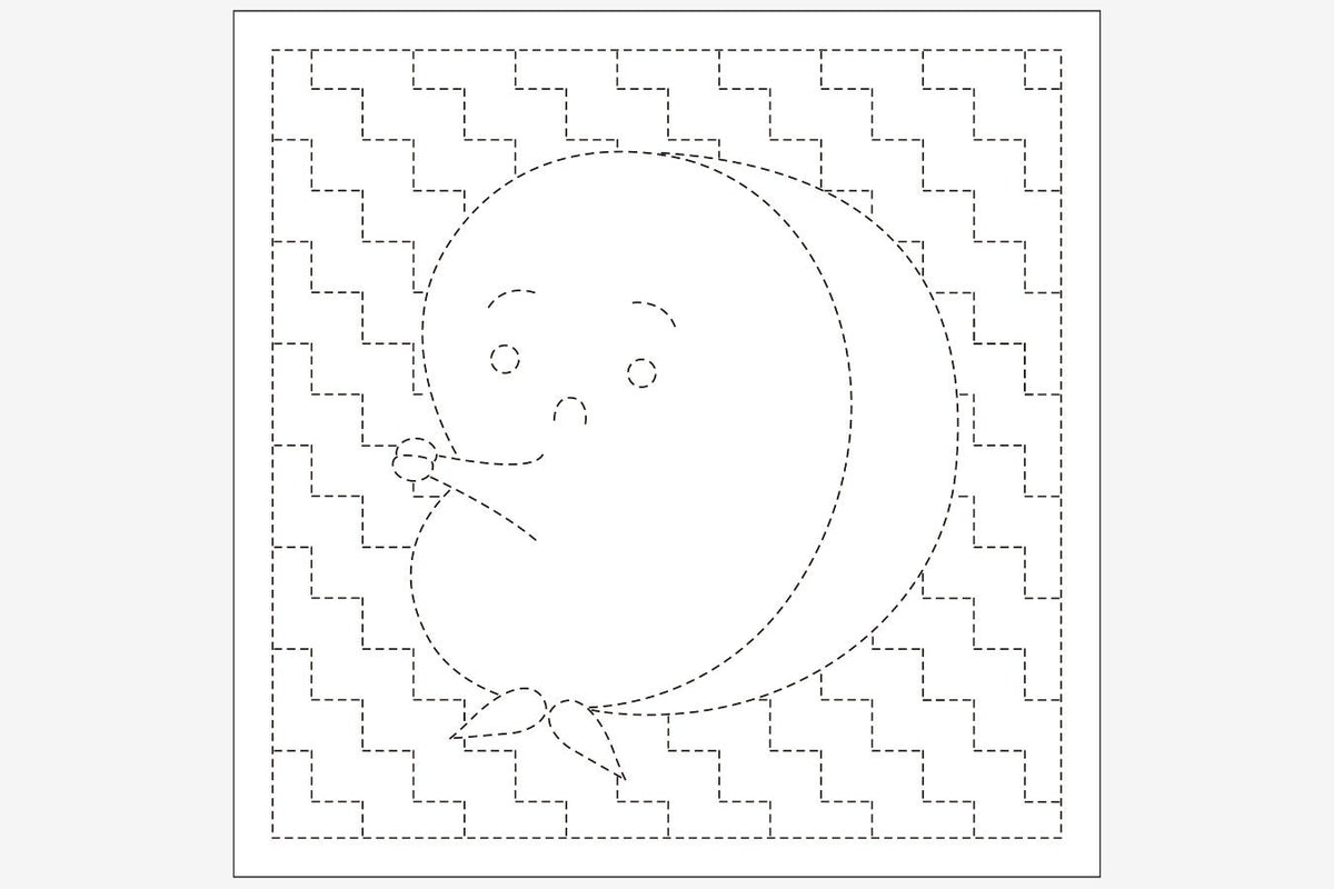 Daruma - Hyottoko Cotton Sashiko Fukin Sampler Cloth - Blue or White