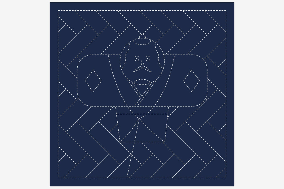 Daruma - Tako-Age Clothe Cotton Sashiko Fukin Sampler Cloth - Blue or White
