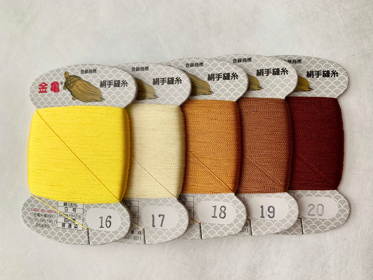 Kinkame - Silk Hand Sewing Thread 80m Card - Color #21 Mint Green