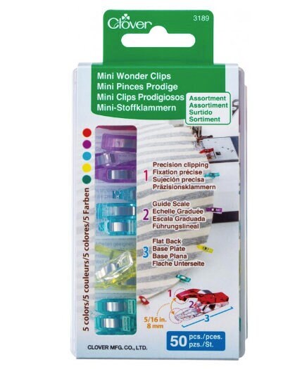 Clover - Mini Wonder Clips 50-pc - Assorted Colors