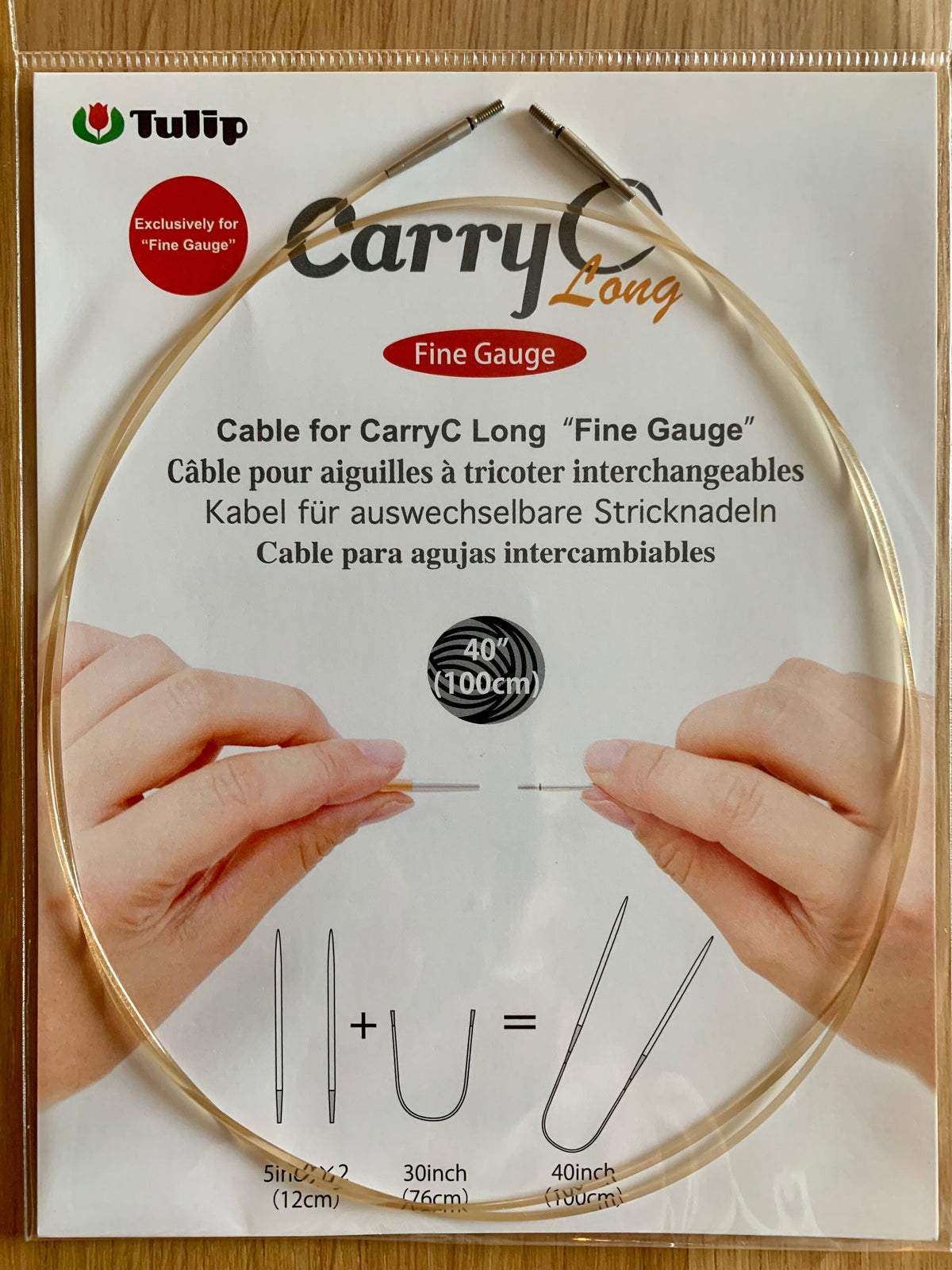 Tulip - Cables for CarryC Long Fine Gauge Knitting Needles - Various Sizes
