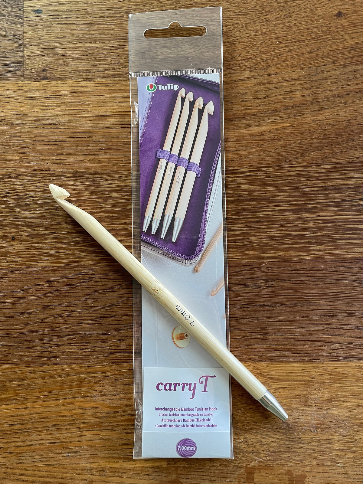 Tulip - CarryT Interchangeable Bamboo Tunisian Hook - Various Sizes