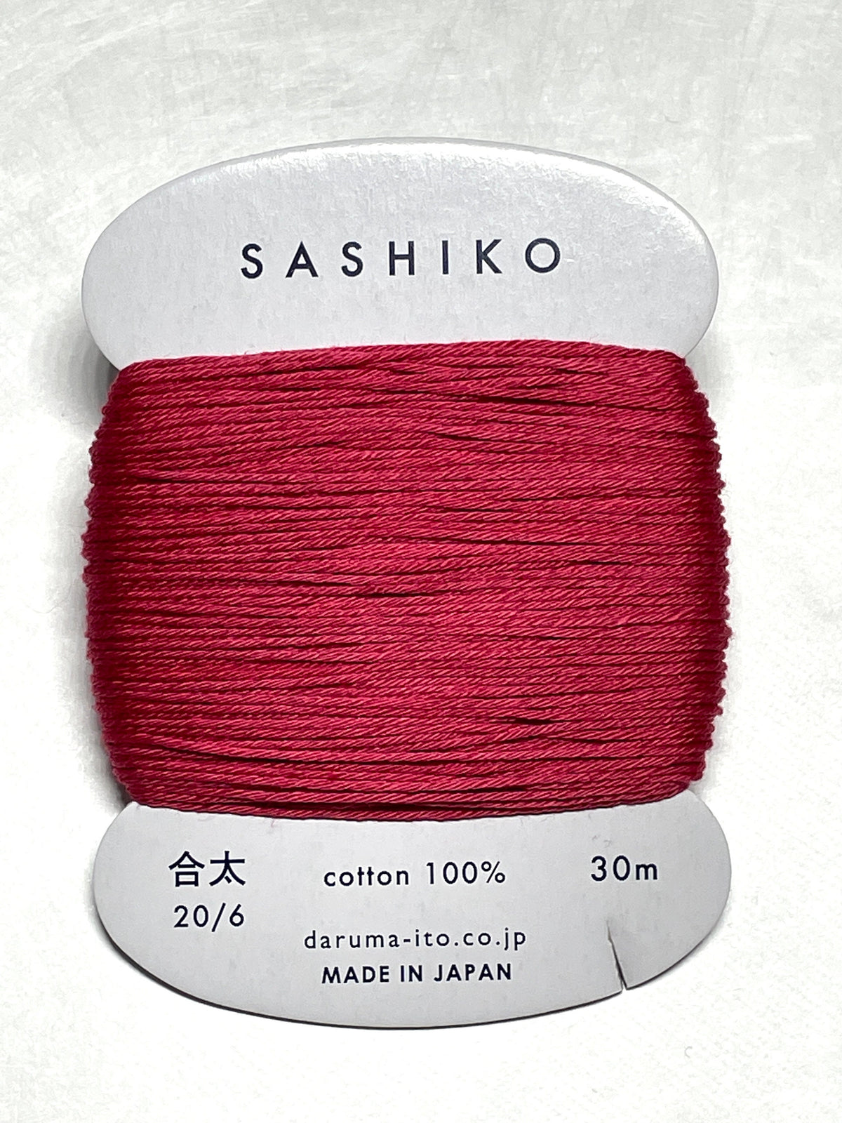 Daruma - Cotton Sashiko Thread 30m Card 20/6 - #221 Deep Pink