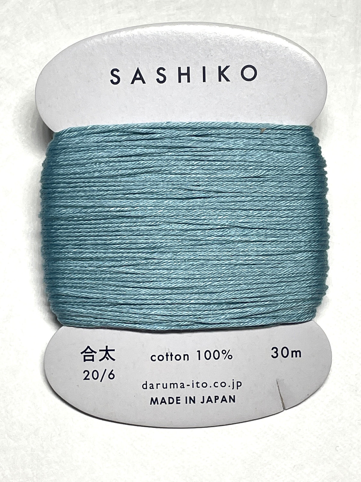 Daruma - Cotton Sashiko Thread 30m Card 20/6 - #226 Water Blue