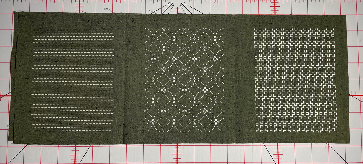 Olympus Japanese Sashiko Patch Mending Collection, Green